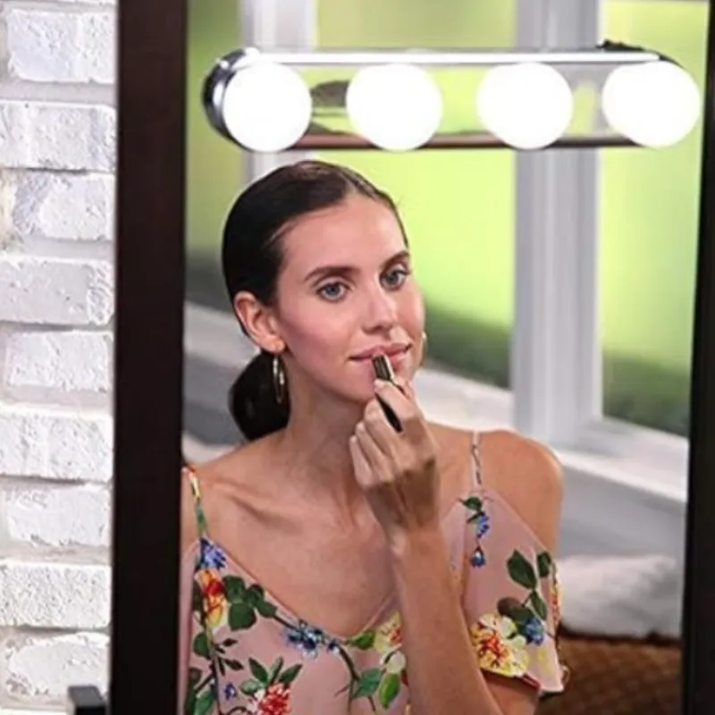 Battery Powered Makeup Light – Studio Glow Super Bright 4 LED Bulbs for Mirror & Vanity - Detailed Feature View 3