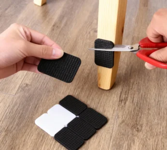 Bottom Caps Anti-Slip Furniture Leg Pads – Scratch Proof Floor Protectors for Table & Chair Feet ( Rectangle -12 Pcs)
