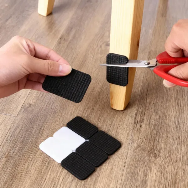 Bottom Caps Anti-Slip Furniture Leg Pads – Scratch Proof Floor Protectors for Table & Chair Feet ( Rectangle -12 Pcs)