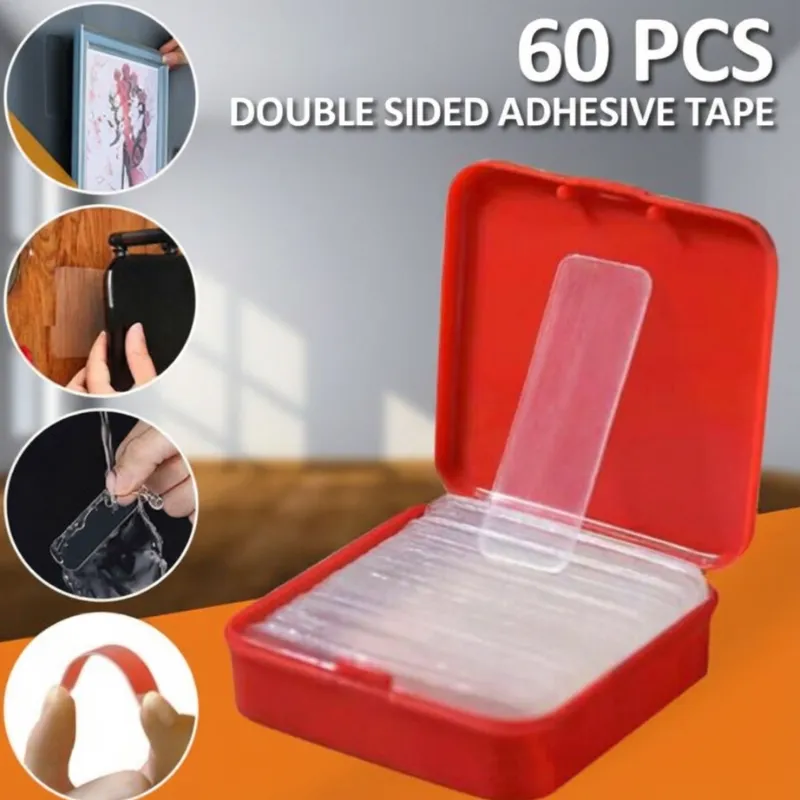 Premium 60 Pcs Double-Sided Tape – Strong Adhesive, Multipurpose Sticky Pads | Buy 1 Get 1 Free - Buy Online at Alikart