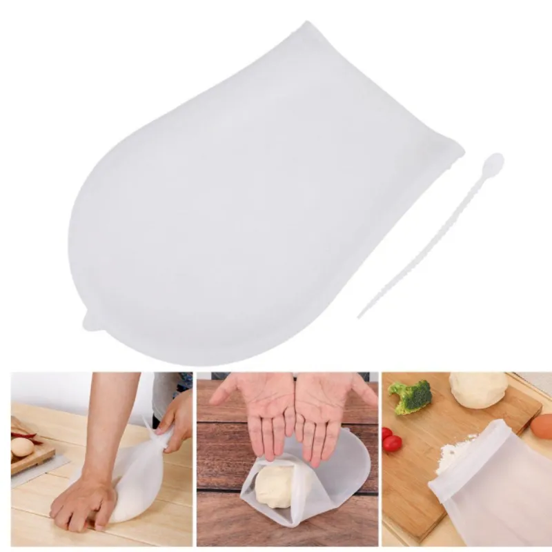Premium Reusable Soft Silicone Flour Mixing & Kneading Bag – Large Pastry Bag for Dough, Bread, Tortilla & Baking - Buy Online at Alikart