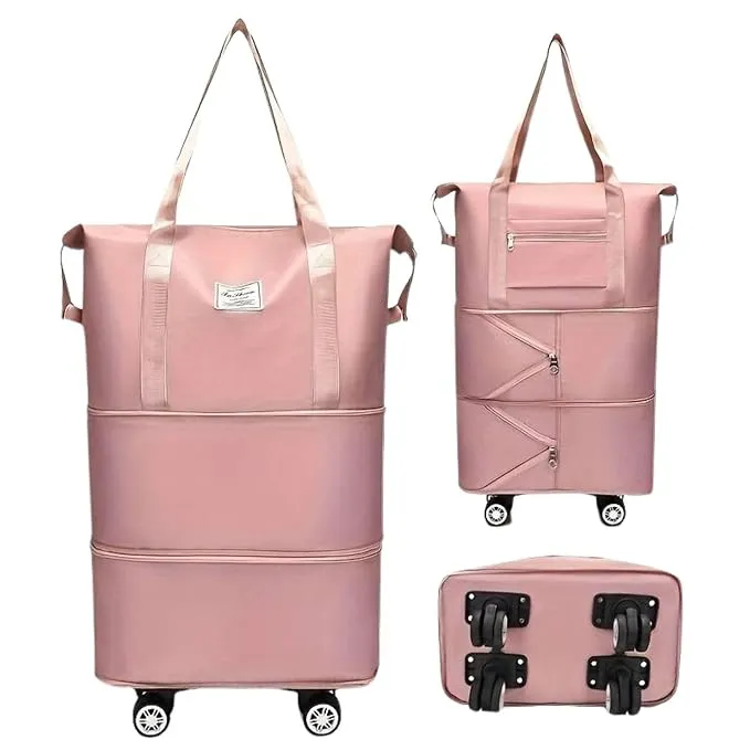 Duffel Trolley Bag with Wheels – Expandable & Foldable Travel Luggage Bag (Lightweight & Durable) - Detailed Feature View 6