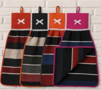 Washbasin Napkin Towel with Tie Bow – Hanging Kitchen Hand Towel (Random color-Pack of 1)
