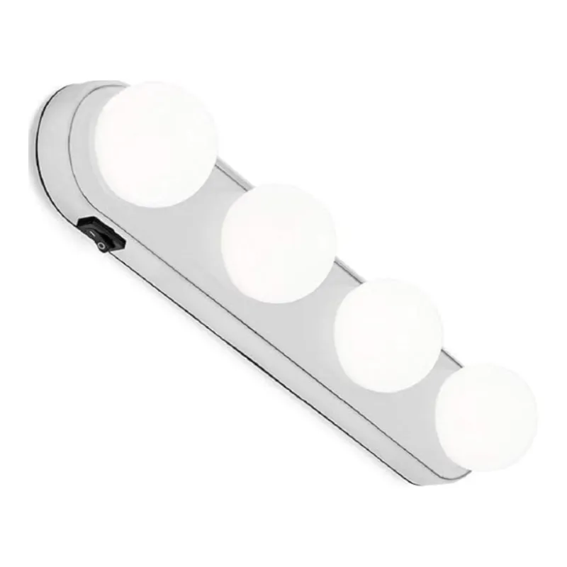 Battery Powered Makeup Light – Studio Glow Super Bright 4 LED Bulbs for Mirror & Vanity - Detailed Feature View 1