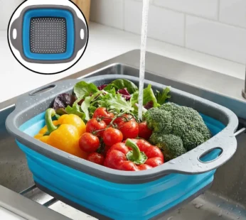 Silicone Foldable Drain Basket – Multipurpose Washing Strainer & Storage Organizer for Fruits & Vegetables