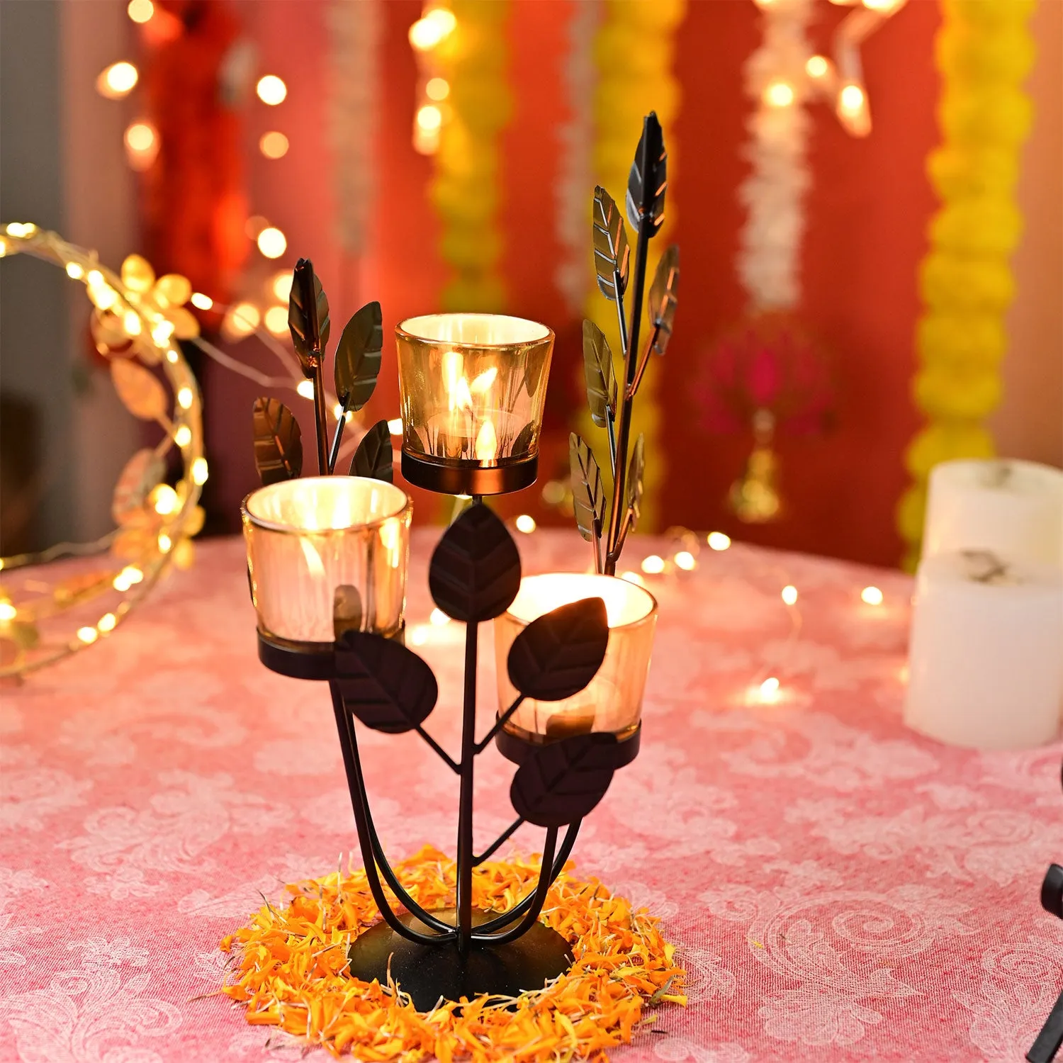 Premium VON CASA Black 3 Votive Tree Tealight Holder - Buy Online at Alikart
