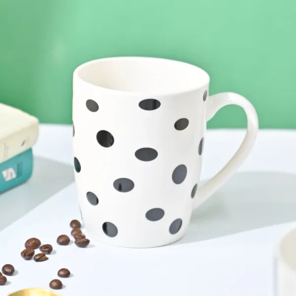 VON CASA Black & White Mug – 380Ml