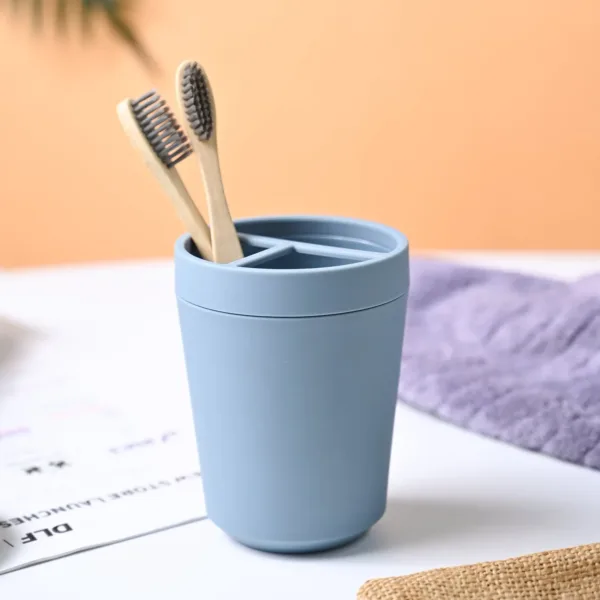 VON CASA Blue Plastic Toothbrush Holder