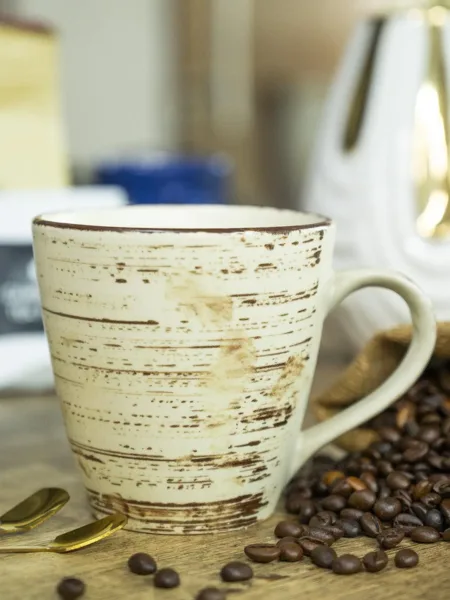 VON CASA Ceramic Mug – 330Ml, Cream