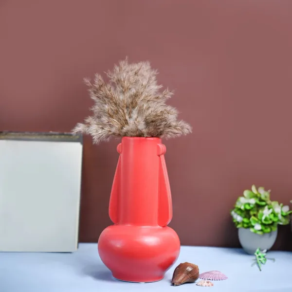 VON CASA Ceramic Red Vase