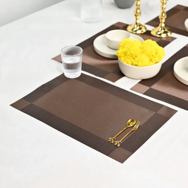 VON CASA Dark Brown Placemat Set Of 6