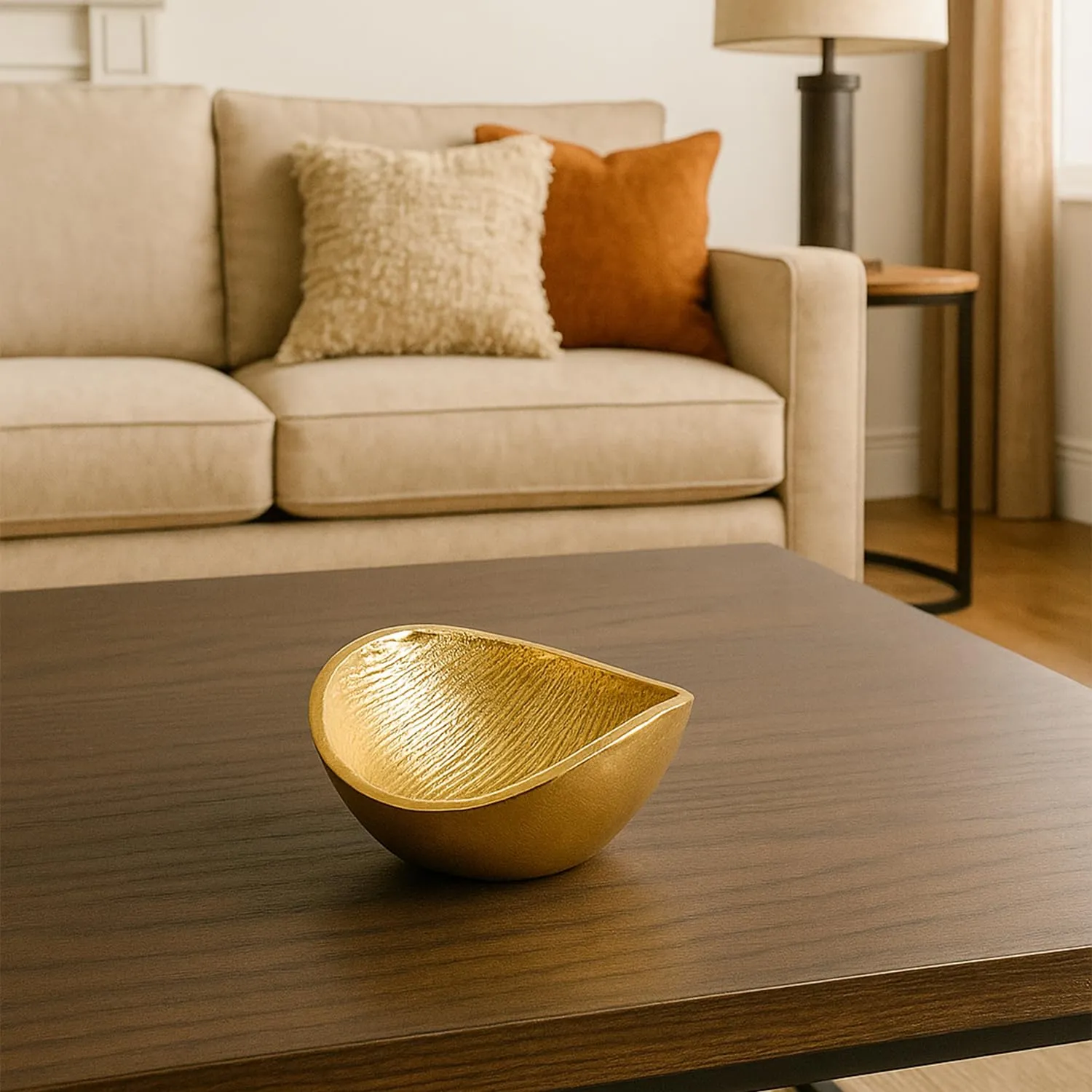 Premium VON CASA Golden Ribbed Bowl - Buy Online at Alikart