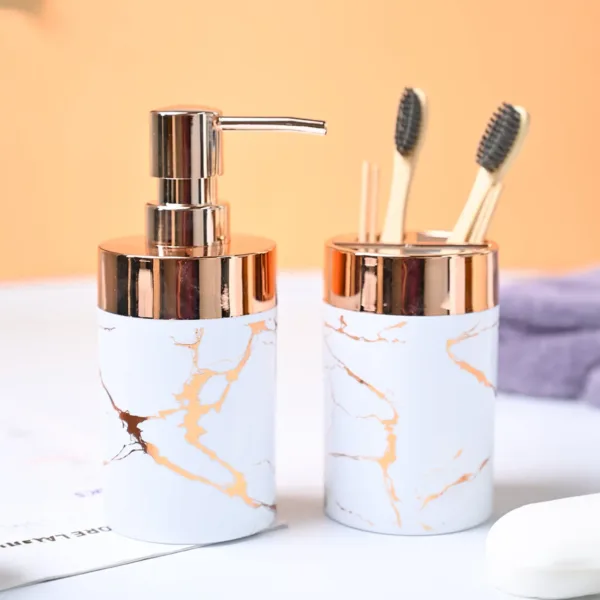 VON CASA Marble Bathroom Set – White