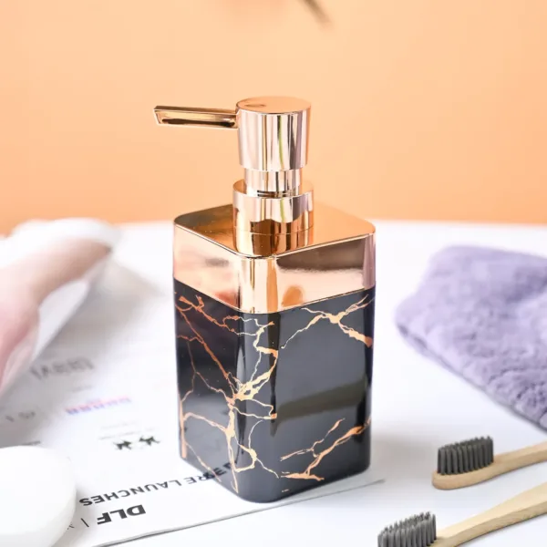 VON CASA Marble Soap Dispenser – Black