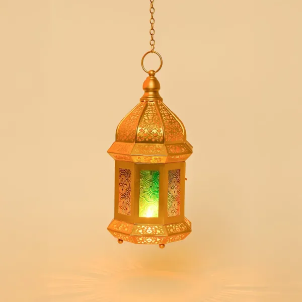 VON CASA Moroccan Domed Lantern – Multi-Colour Glow