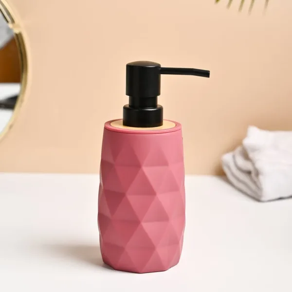 VON CASA Pink Plastic Soap Dispenser – 250ml