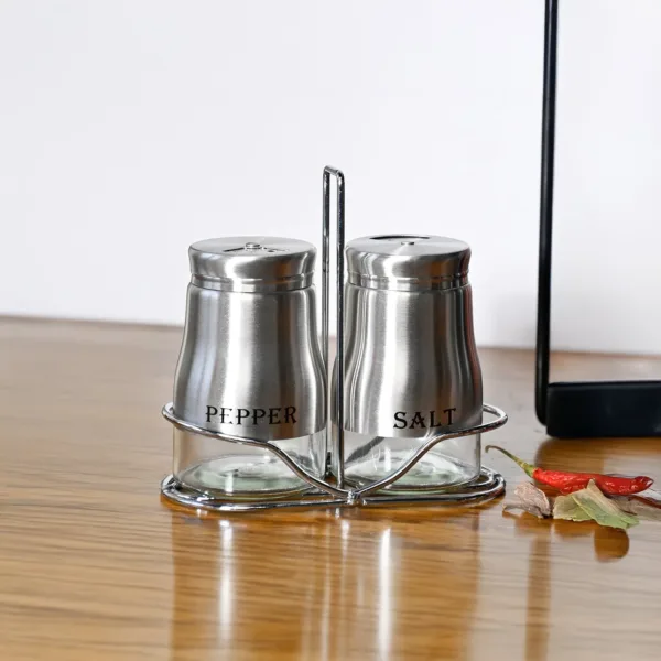 VON CASA Salt & Pepper 150ml – Silver Stainless Steel Glossy Finish