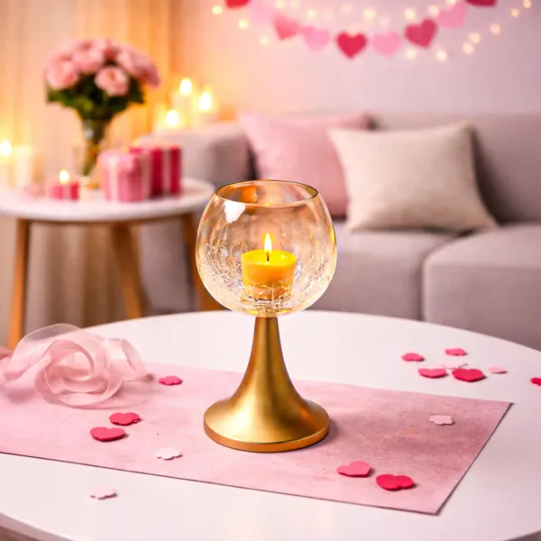 VON CASA Wine Glass Large T-Light Holder