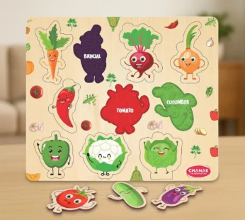 Vegetable Learning Puzzle Board – Fun Wooden Educational Toy for Kids