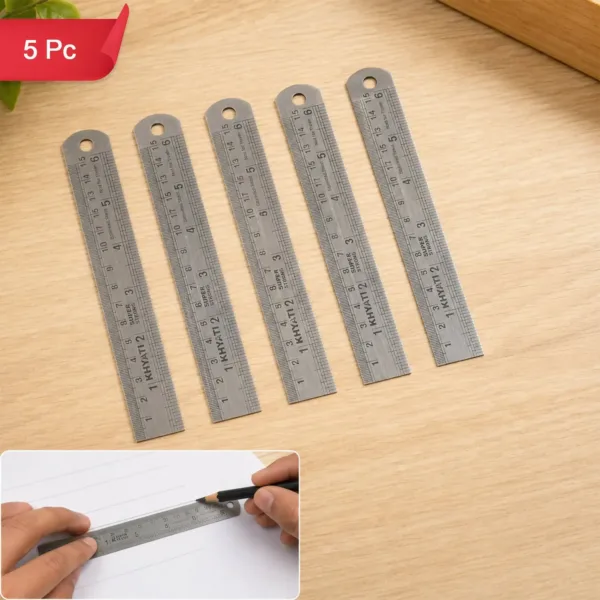 Stainless Steel Ruler Set – Durable Dual Scale Precision for All Tasks