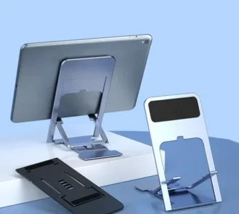 Foldable Adjustable Phone & Tablet Holder | Portable Tabletop Mobile Stand with Stable Base