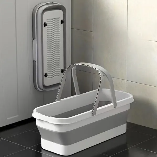 Premium Portable Foldable Bucket, Collapsible Plastic Bucket For House Cleaning, Camping, Multi-Purpose Rectangular Handy Basket For Cleaning Mop - Buy Online at Alikart