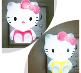 Cute Cat Shape LED Night Lamp – Soft Glow Plug-In Night Light for Kids’ Bedroom & Home Décor (Random Colors-Pack of 1 Pc)