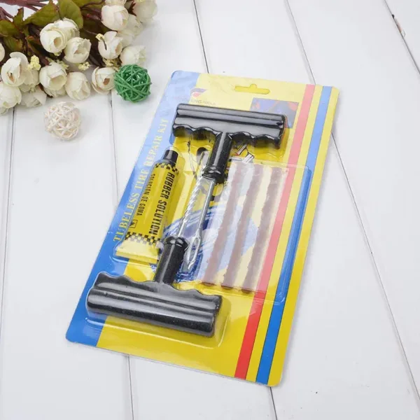 Emergency Car & Bike Puncture Repair Kit – Portable Tubeless Tire Fix Tool Set for Instant Repairs (Pack of 1)