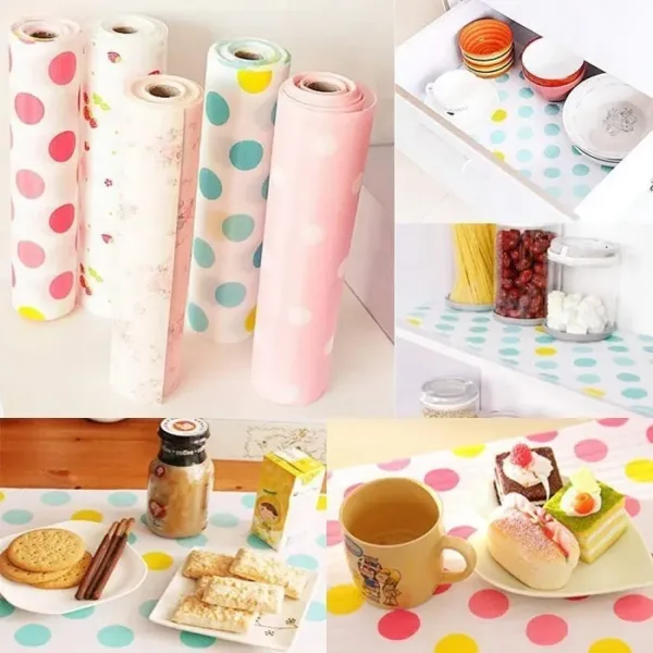 Drawer Mat 30 x 300 cm – Anti-Slip PVC Cushion Sheet, Waterproof Liner for Kitchen Cupboards, Refrigerator, Drawers & Table Mats
