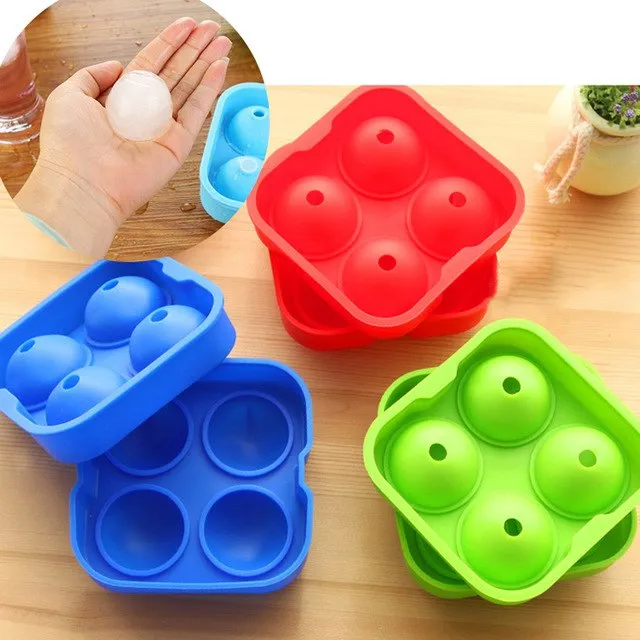 Premium 4 Cavity Plastic Ice Rounder Tray - Buy Online at Alikart