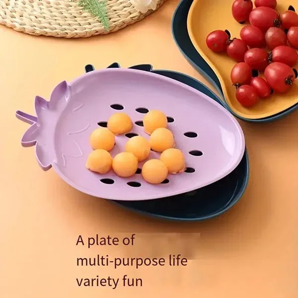 Premium Strawberry Shape Snack Fruit Plate - Buy Online at Alikart