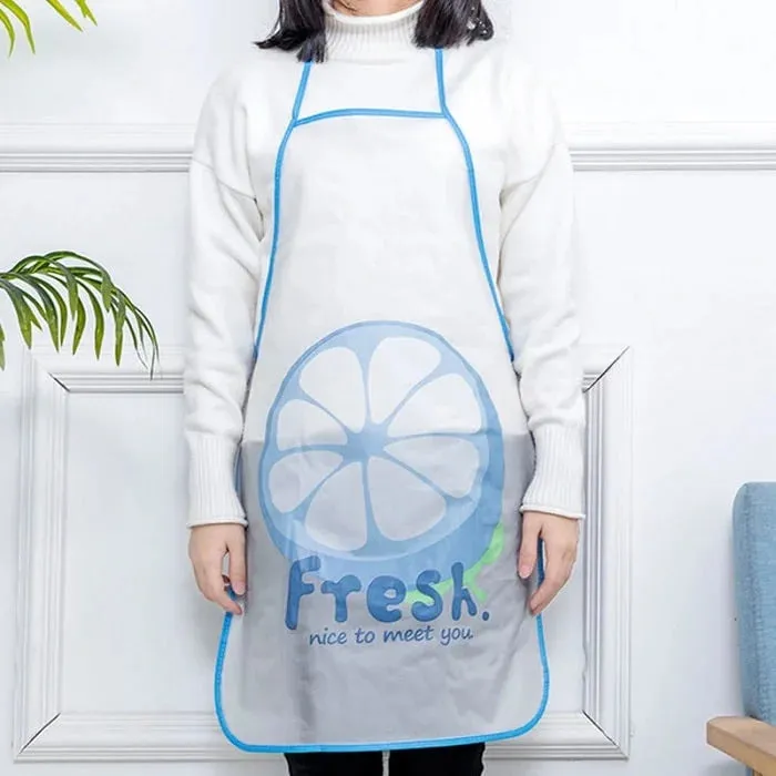 Waterproof Fruit Print Apron – Cooking, Baking & Cleaning Protection (Random color- Pack of 1) - Detailed Feature View 4