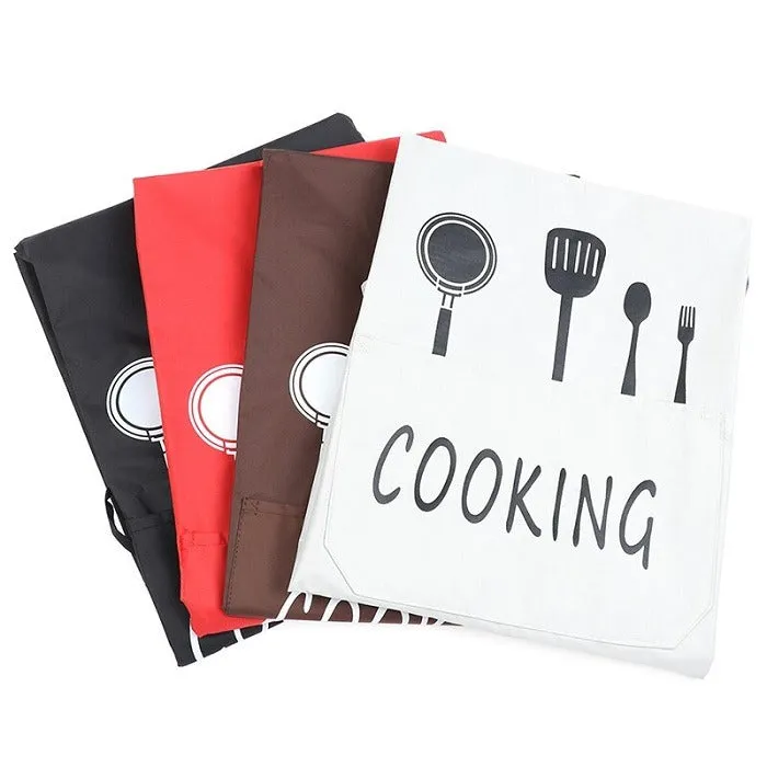 Cooking Print Apron – Waterproof Kitchen Apron for Cooking, Baking & Cleaning (Random Color-Pack of 1) - Detailed Feature View 5
