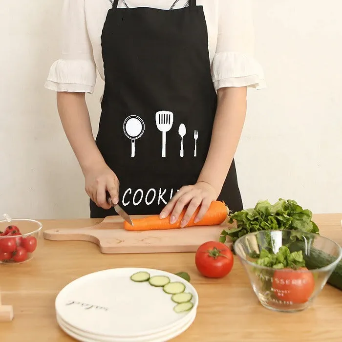 Cooking Print Apron – Waterproof Kitchen Apron for Cooking, Baking & Cleaning (Random Color-Pack of 1) - Detailed Feature View 6