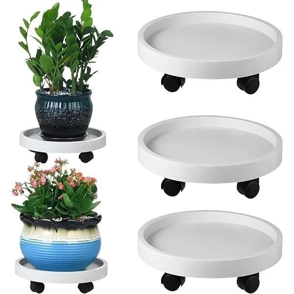 Flower Pot Trolly (Small Size), Small Flower Pot Stand with 4 Wheels - Detailed Feature View 1