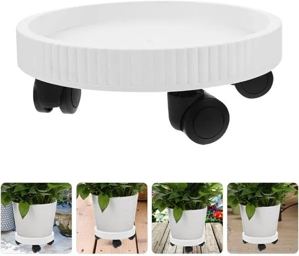 Premium Flower Pot Trolly (Small Size), Small Flower Pot Stand with 4 Wheels - Buy Online at Alikart
