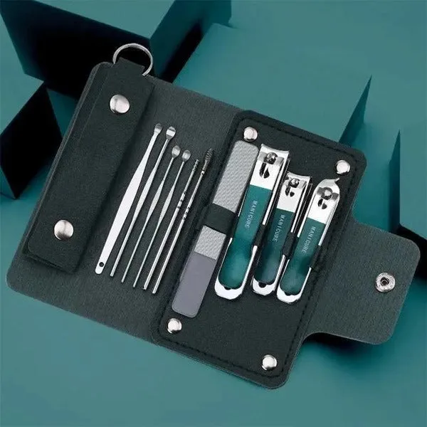 Premium 10-Piece Manicure & Pedicure Kit – Professional Stainless Steel Nail Care Set - Buy Online at Alikart