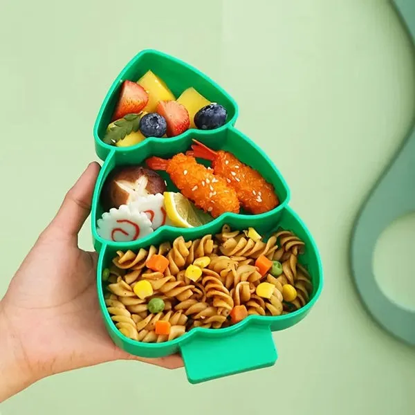 Premium Christmas Tree Shape Snack Plate, 3 Grids Snacks Platter Serving Tray Snacks Appetizers Nut Storage Tray White - Buy Online at Alikart