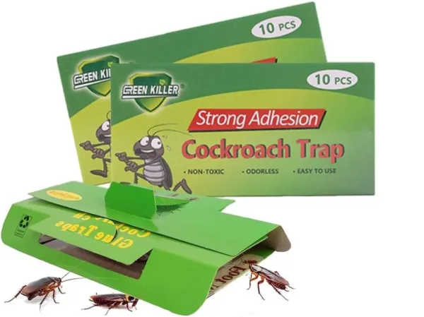 10pcs Cockroach Killer Trap Pad for Kitchen, Room, Office, Strong Adhesive Cockroach Killer, Pesticide Free Cockroach Repellent, Safe and Easy
