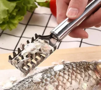 Stainless Steel Fish Scale Scraper – Durable Manual Fish Scaler Tool for Easy & Mess-Free Descaling