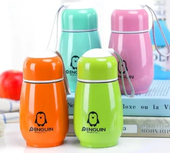 Penguin Shape Kids Water Bottle 150ml | Stainless Steel Mini Bottle for School & Travel (Random Design)