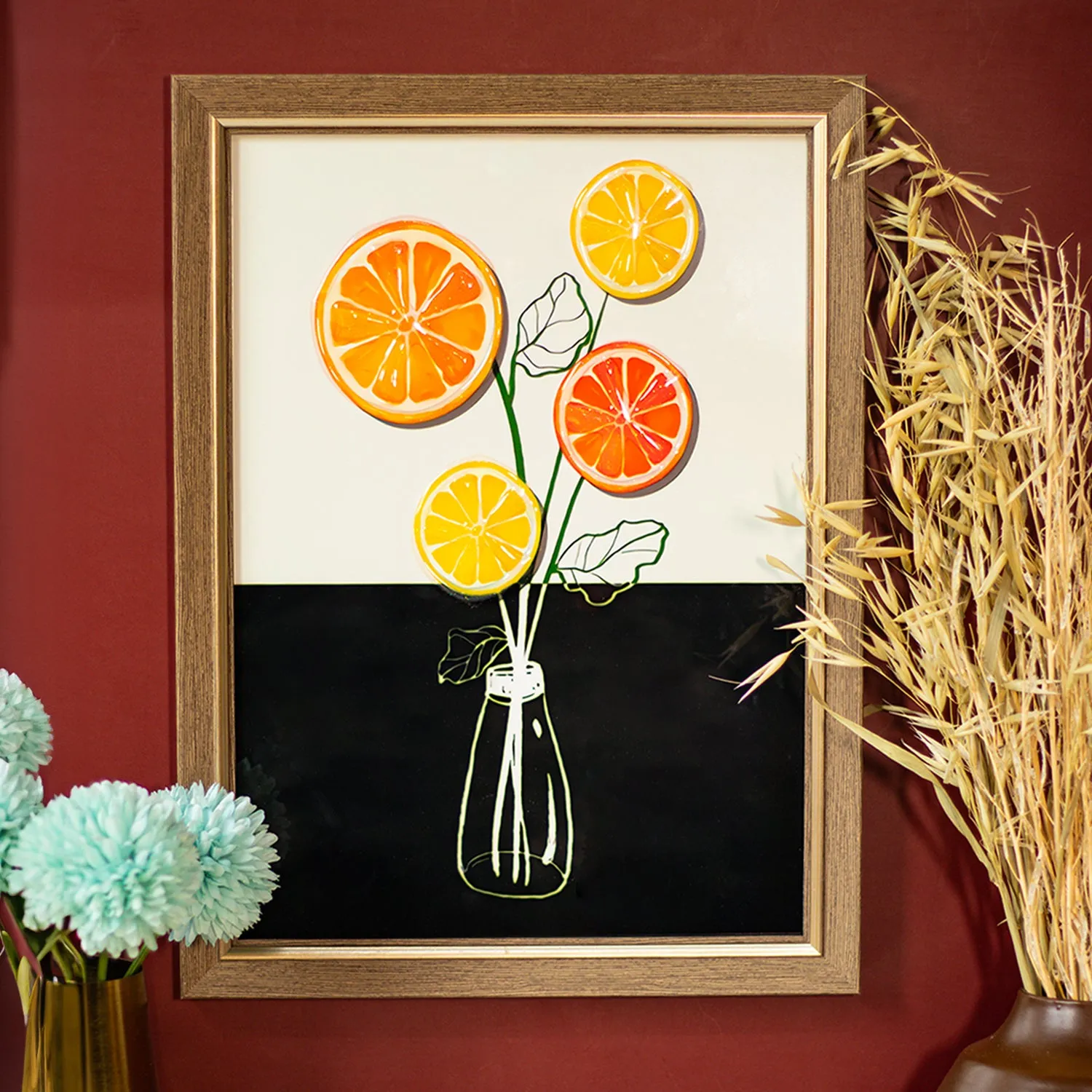Premium Wall Décor Painting - Fruit Flower Pot - Buy Online at Alikart