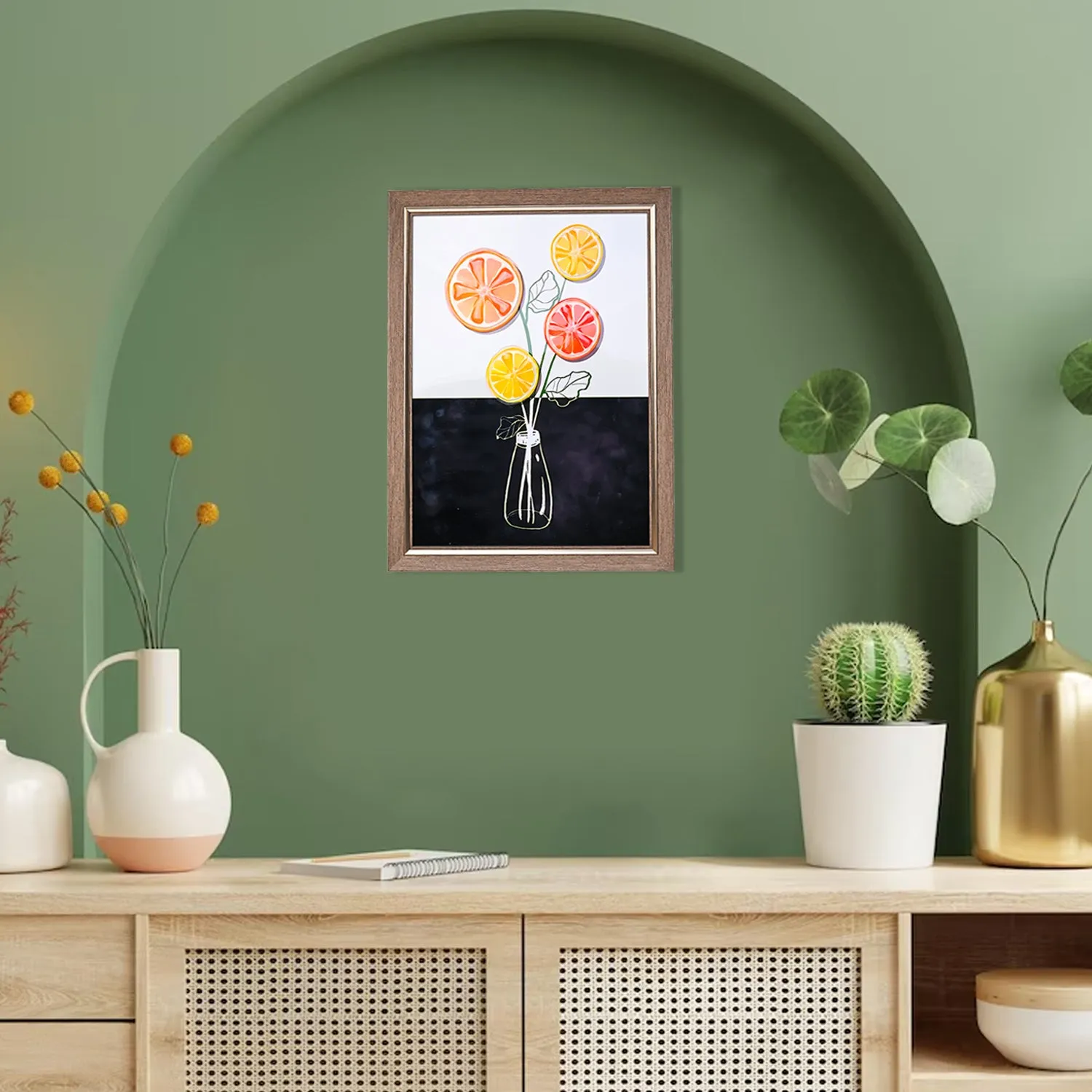 Wall Décor Painting - Fruit Flower Pot - Detailed Feature View 1