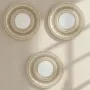 Premium Wall Mirror, Wall Décor, Antique Finish, Champagne Colour, Plastic, Set of 3 - Buy Online at Alikart