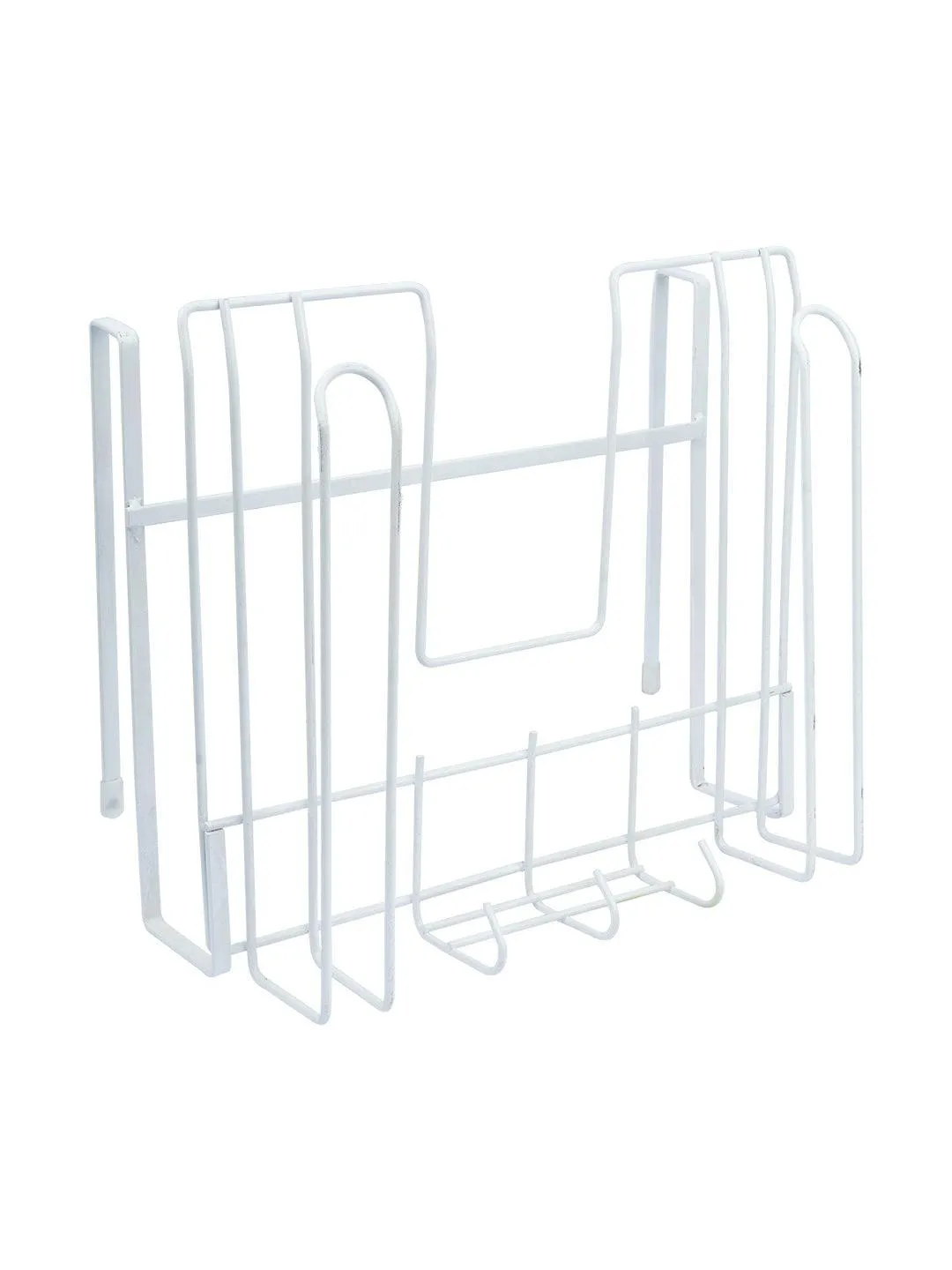 Wall Mount Pot Lid Organizer, Steel Storage Rack - Detailed Feature View 10