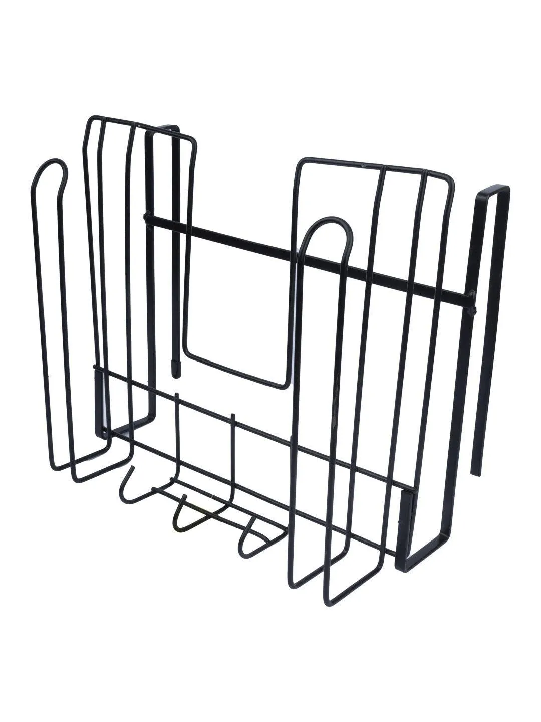 Wall Mount Pot Lid Organizer, Steel Storage Rack - Detailed Feature View 3