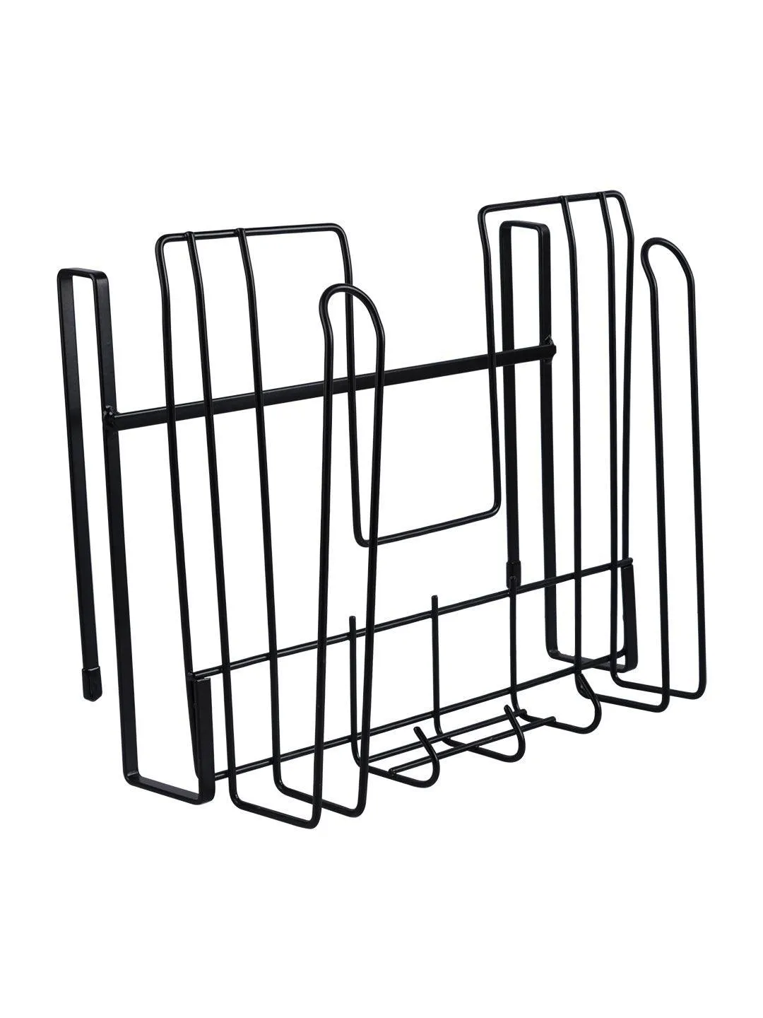 Wall Mount Pot Lid Organizer, Steel Storage Rack - Detailed Feature View 4