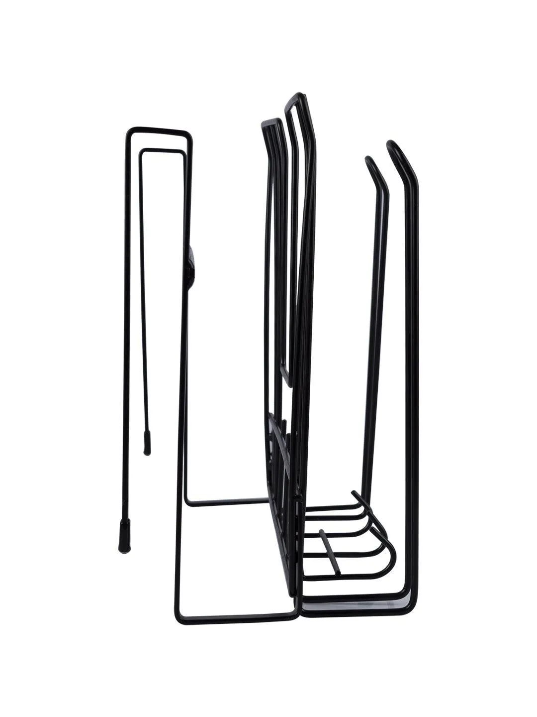 Wall Mount Pot Lid Organizer, Steel Storage Rack - Detailed Feature View 5
