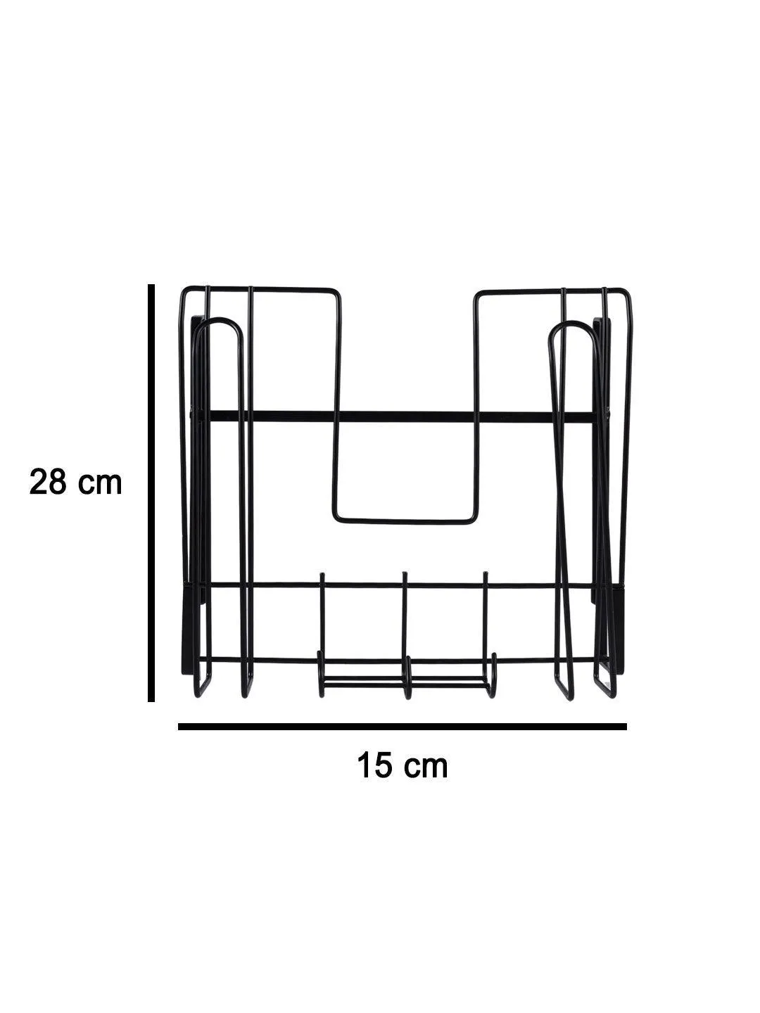Wall Mount Pot Lid Organizer, Steel Storage Rack - Detailed Feature View 6