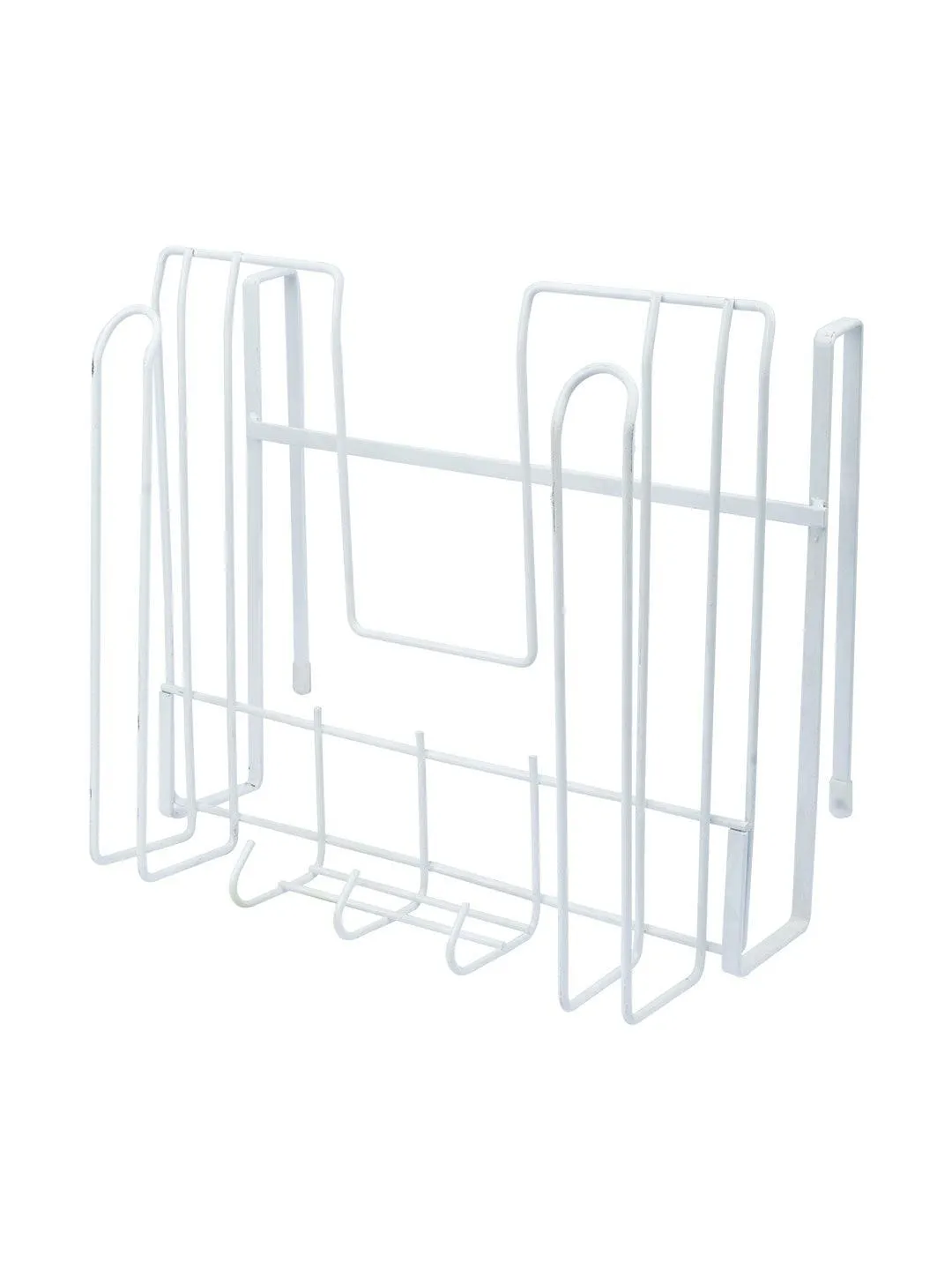 Wall Mount Pot Lid Organizer, Steel Storage Rack - Detailed Feature View 7